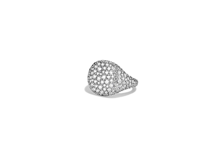 Silver Plated Micro Pave Bridal Collection Ring